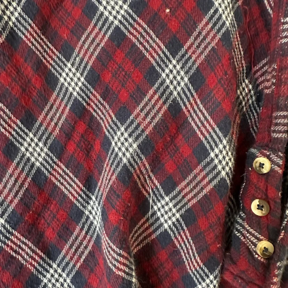 Free People Silver Sequin Plaid Button-Up Shirt - Picture 10 of 11
